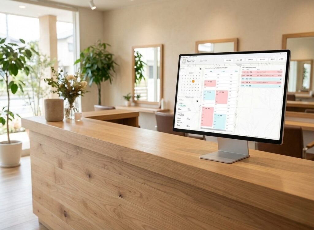 1人美容室や小規模サロン・ネイルサロン・個人店に最適な買い切り型の顧客管理・予約管理・売上管理・売上分析ソフト「Posmin」の商品画像